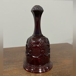Avon Cape Cod Collection - Ruby Red Glass Hostess Bell